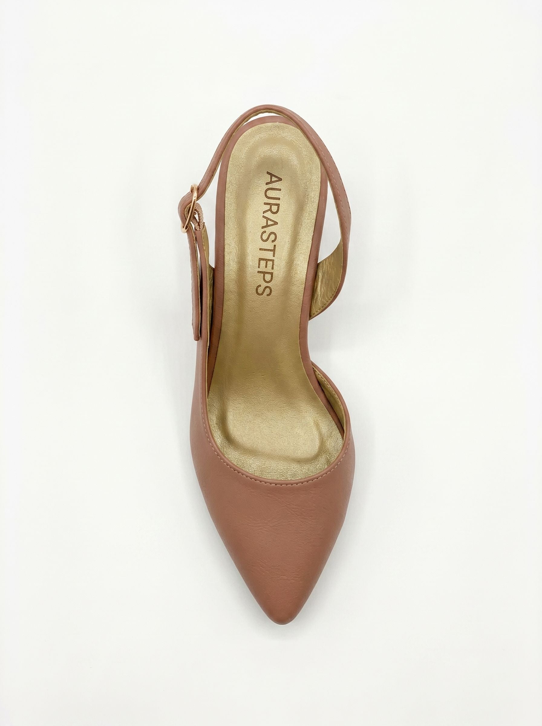 AURASTEPS Mauve Grace Pointed Slingbacks