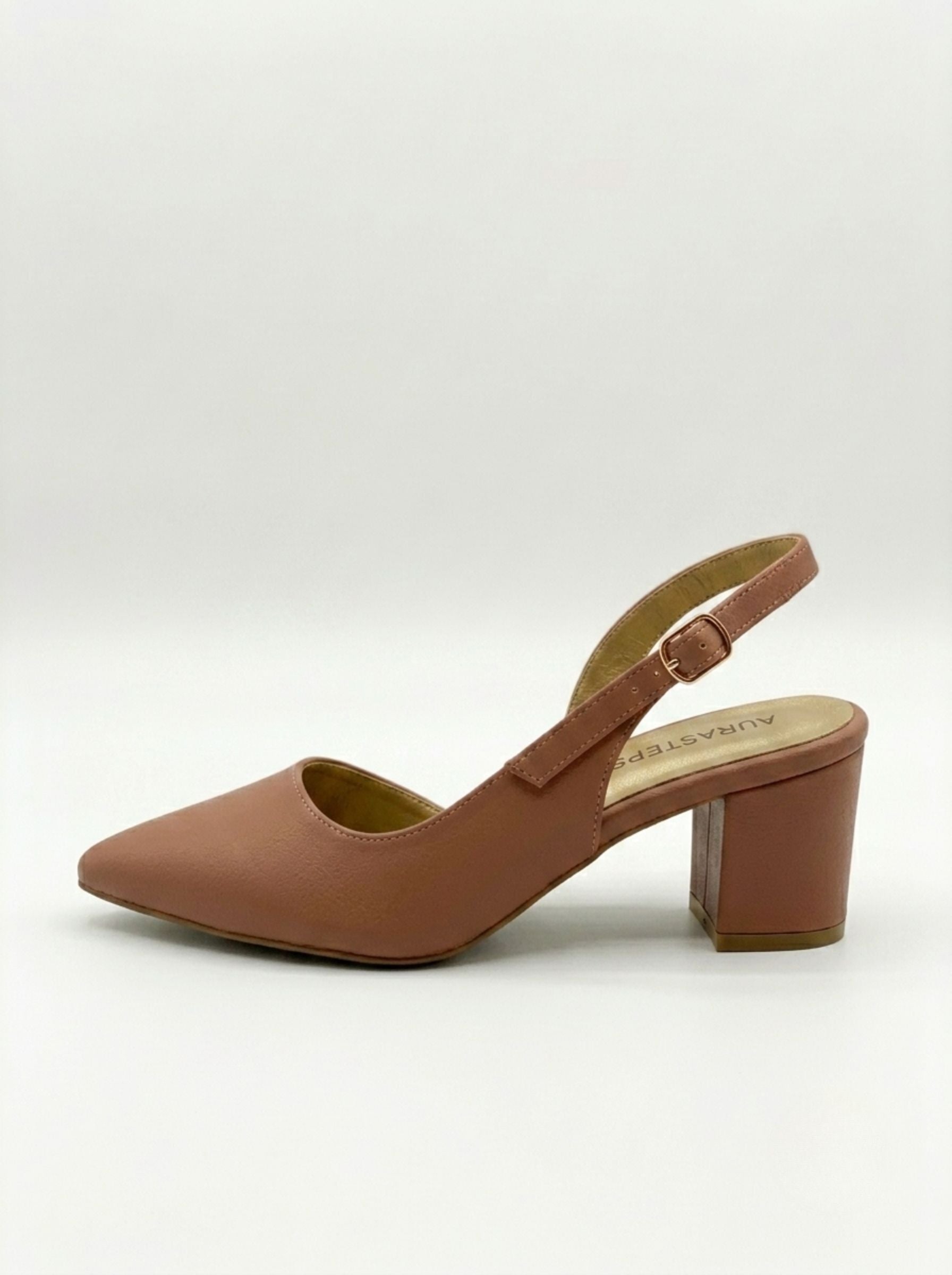 AURASTEPS Mauve Grace Pointed Slingbacks