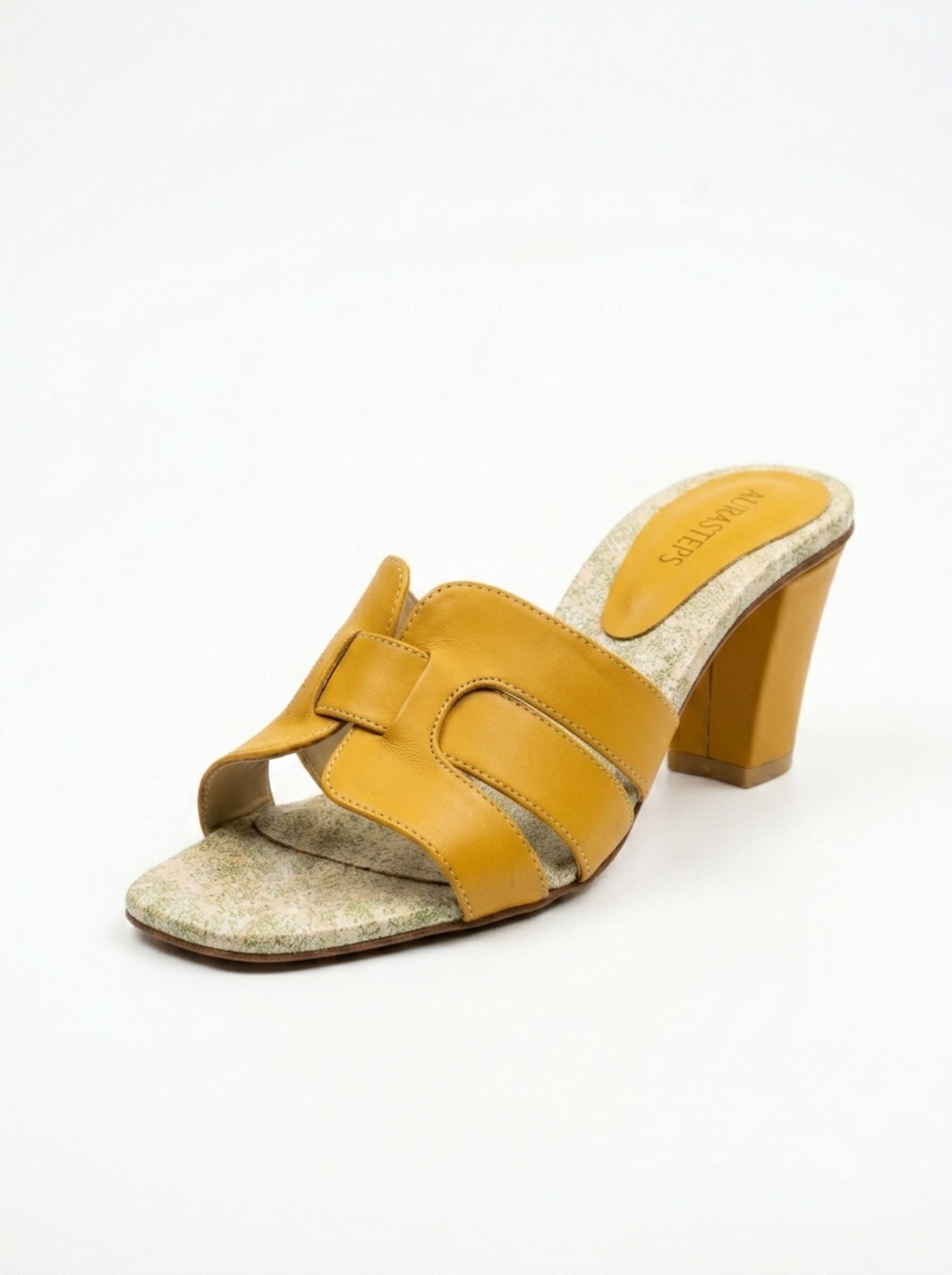 AURASTEPS Canary Chic Open-Toe Mules