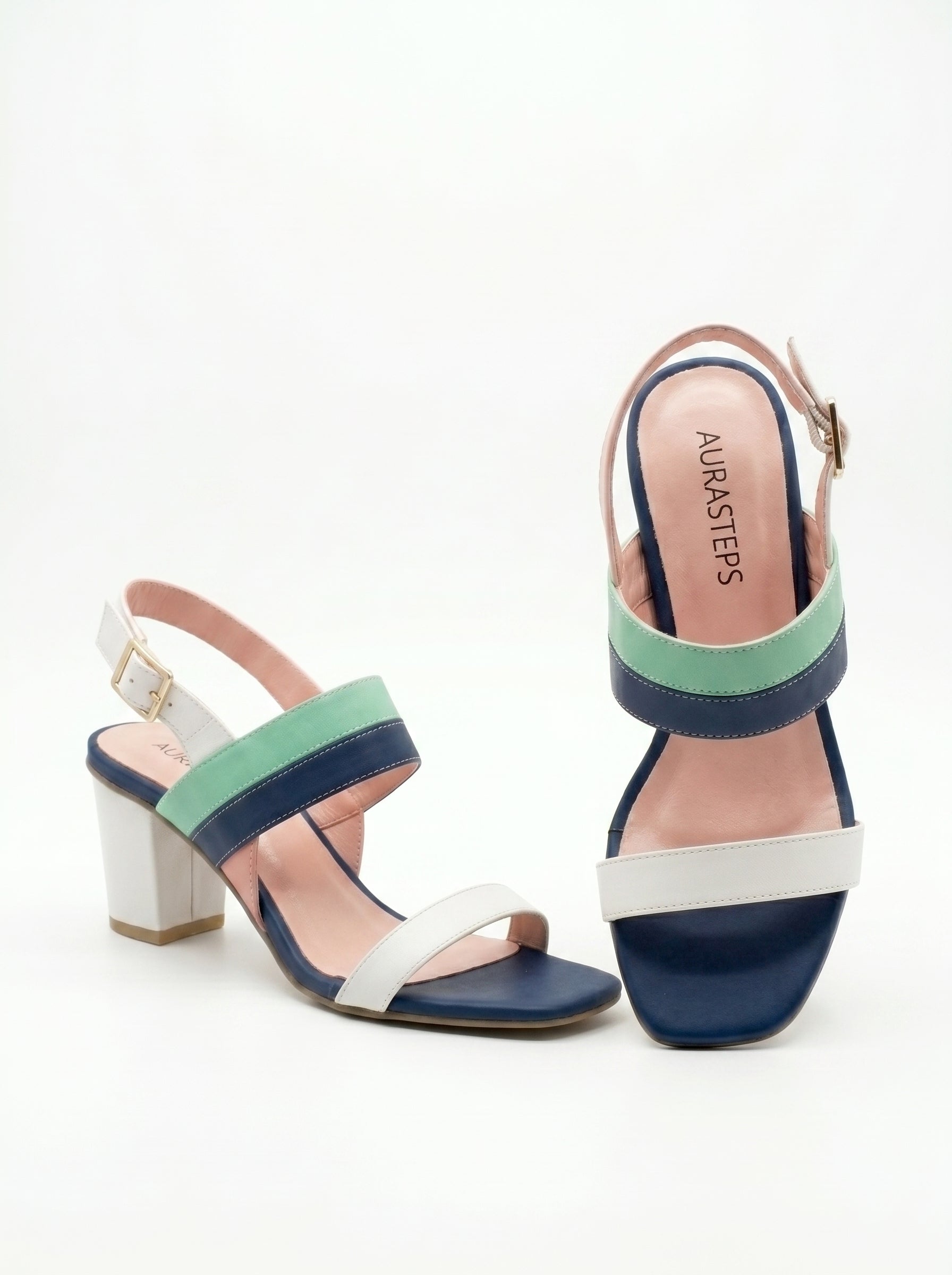 AURASTEPS Pastel Sorbet Block Heels