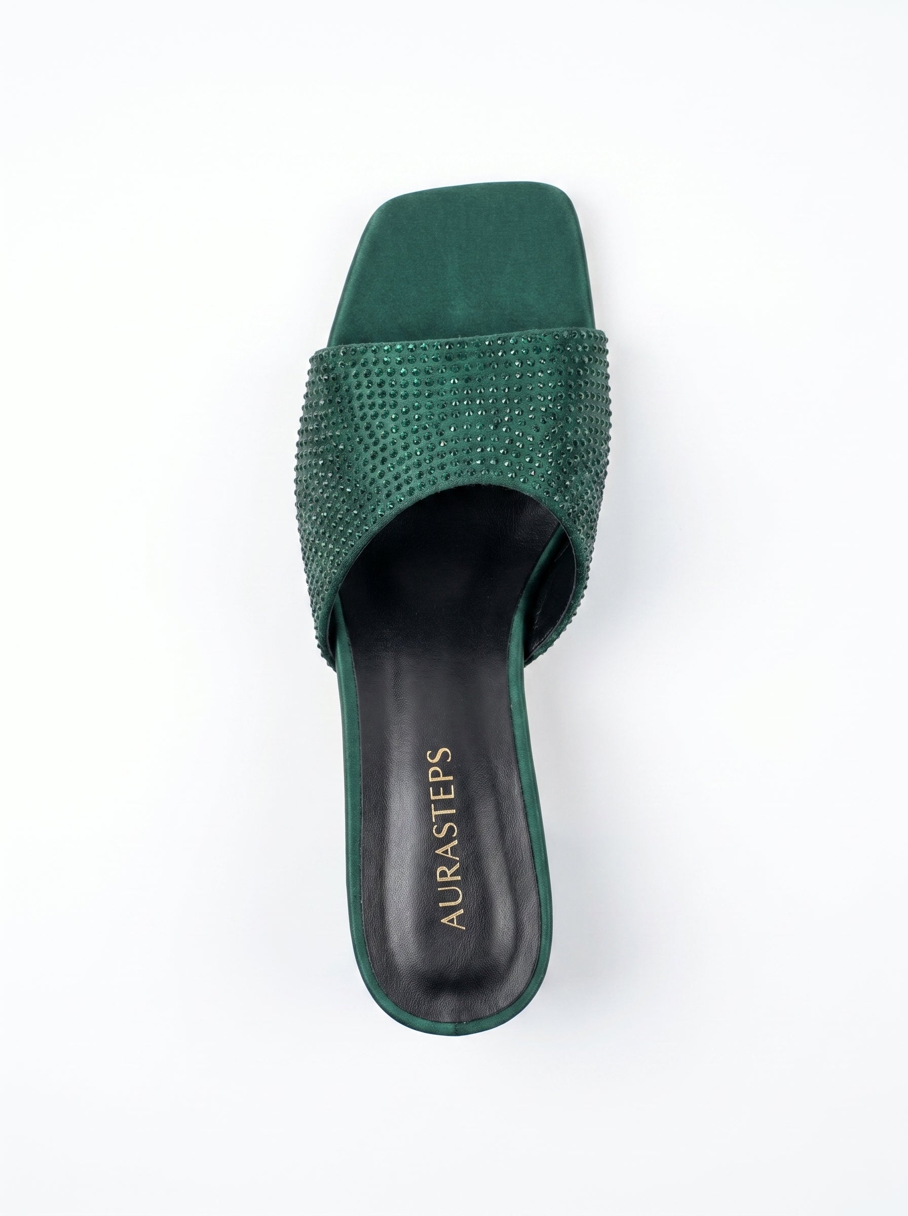 AURASTEPS – Crystal Glaze Flared Heels
