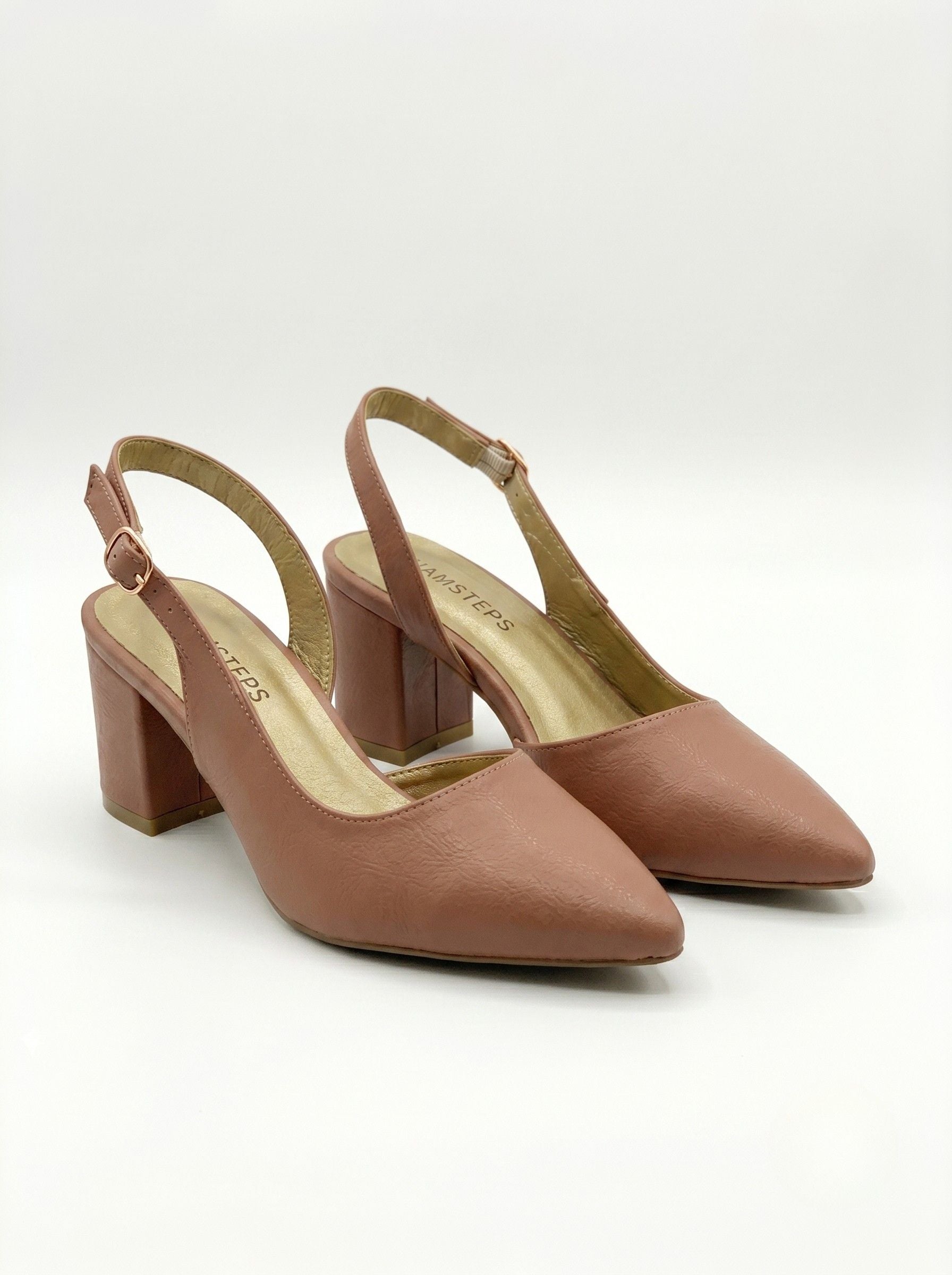 AURASTEPS Mauve Grace Pointed Slingbacks