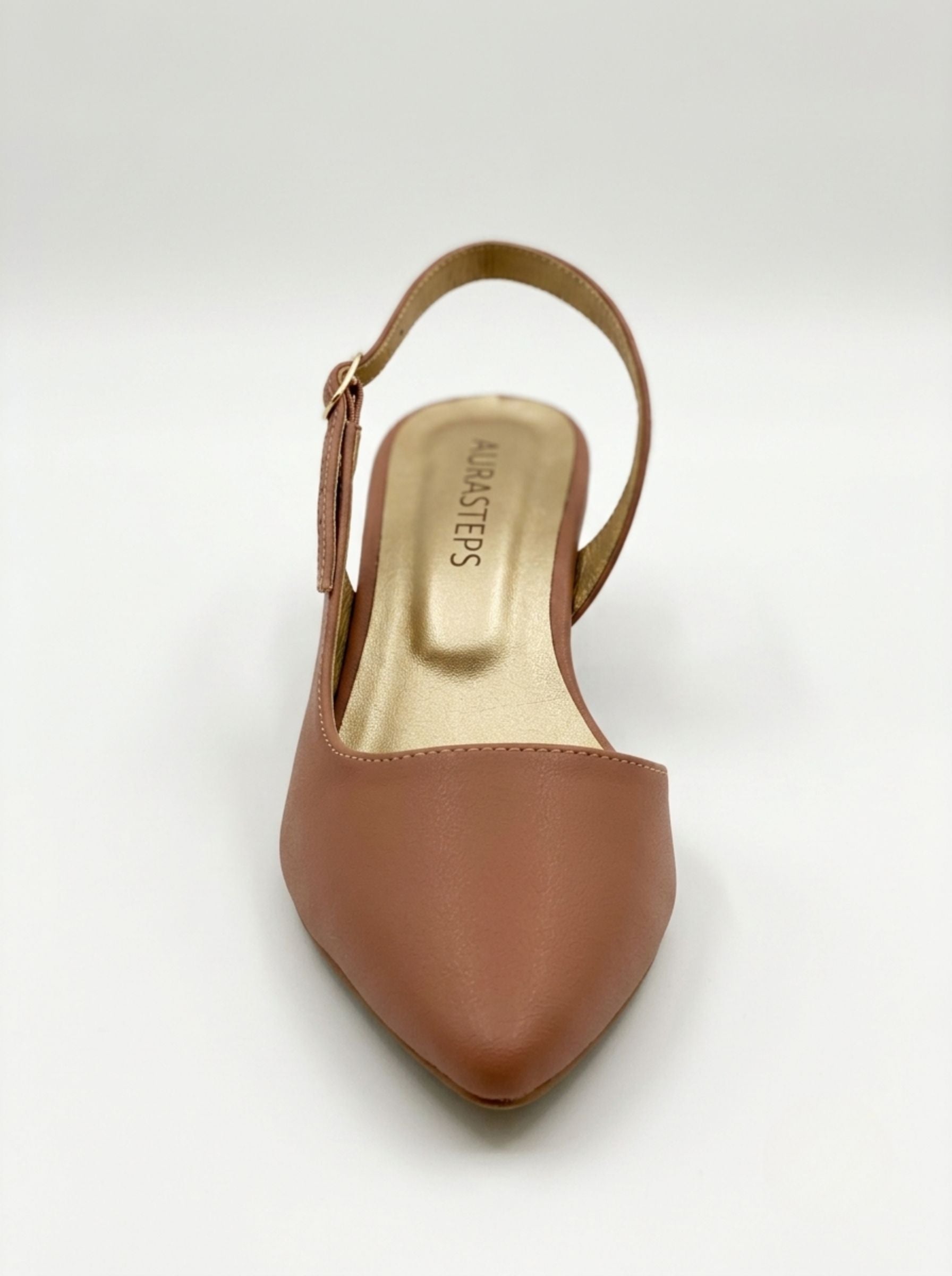 AURASTEPS Mauve Grace Pointed Slingbacks