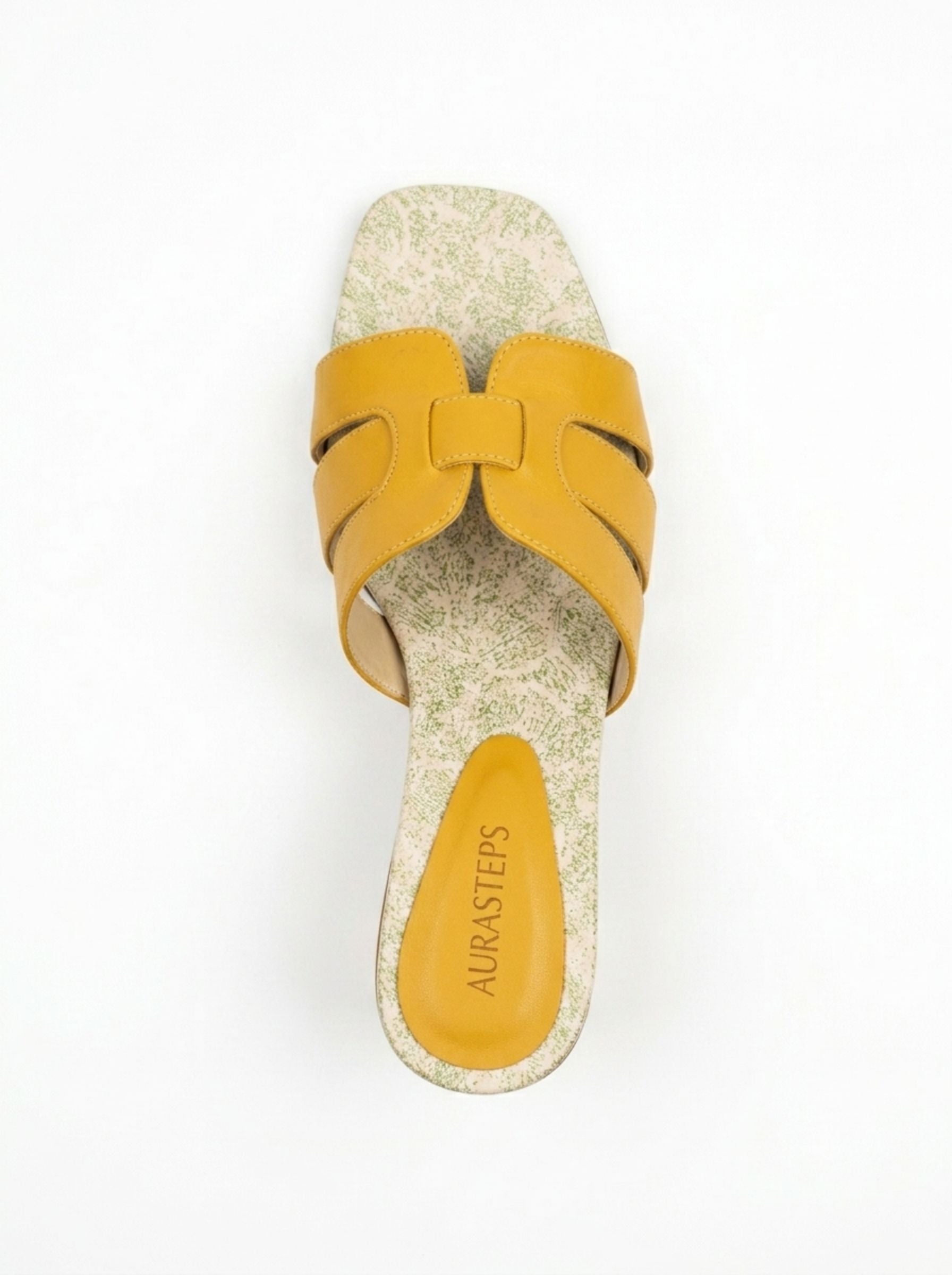 AURASTEPS Canary Chic Open-Toe Mules