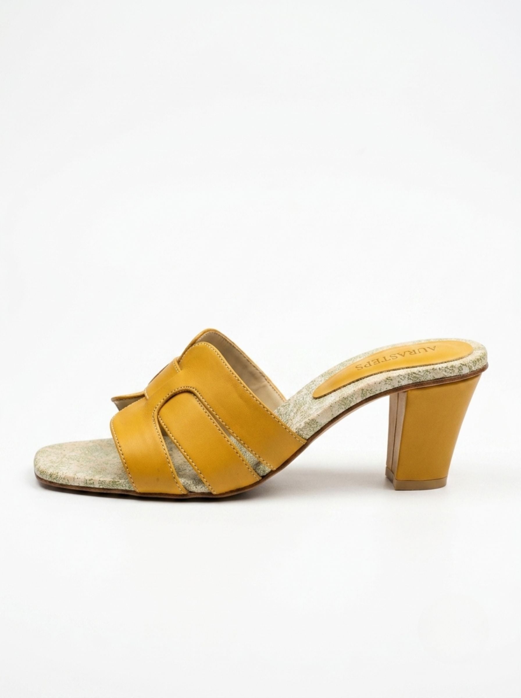 AURASTEPS Canary Chic Open-Toe Mules