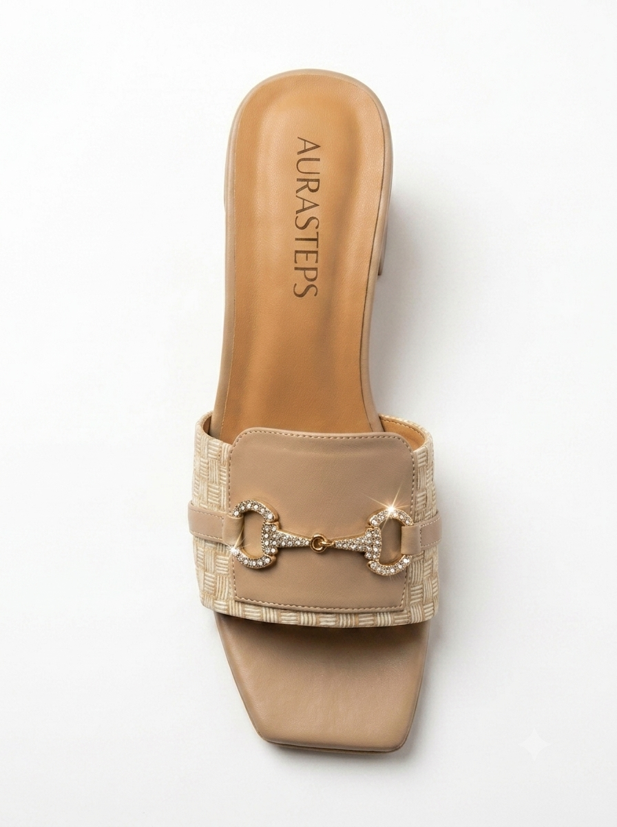 AURASTEPS Camel Classic Horsebit Mules