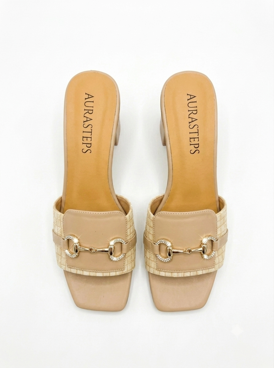 AURASTEPS Camel Classic Horsebit Mules