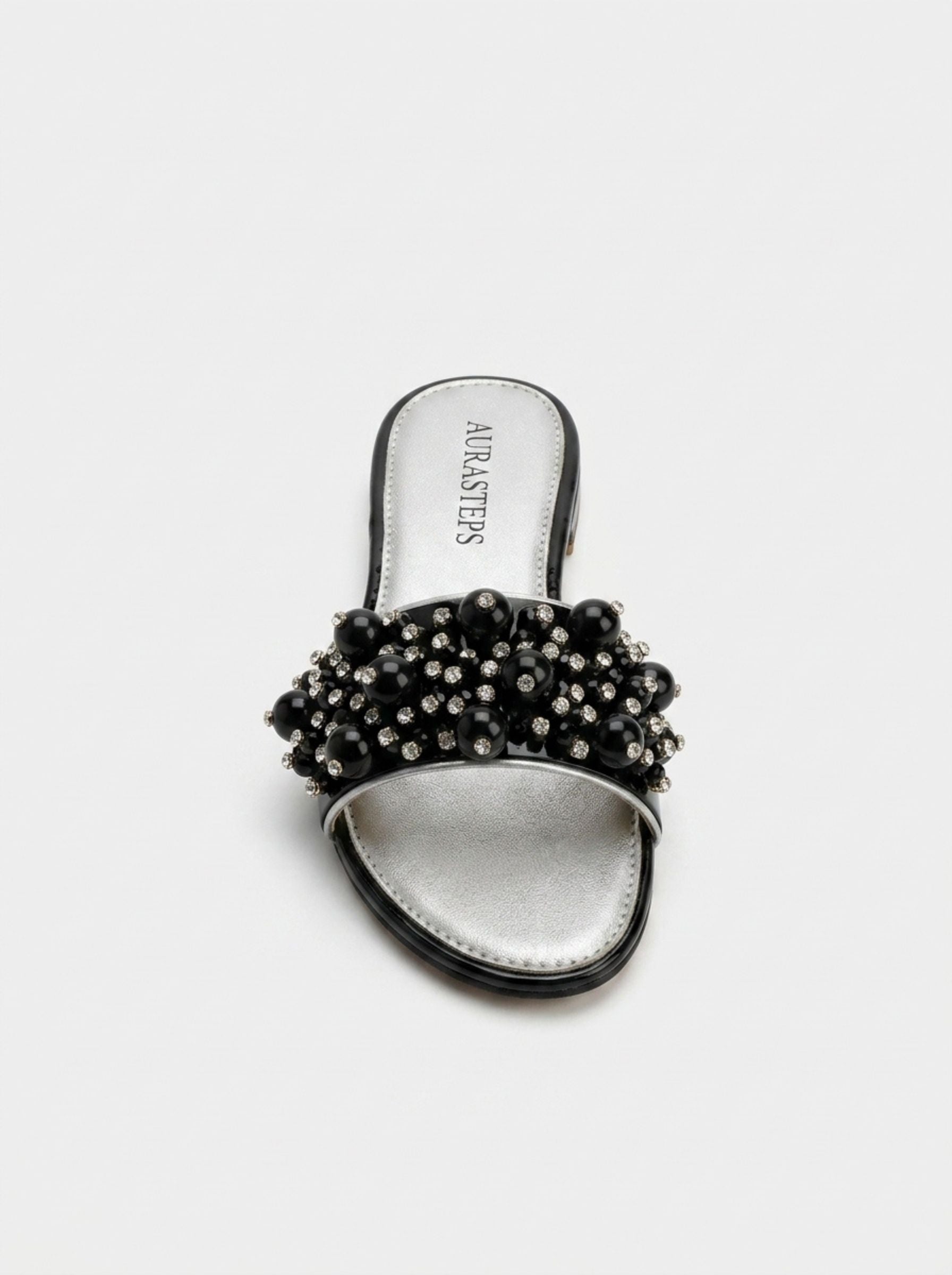 AURASTEPS Midnight Pearl Low-Heel Slides