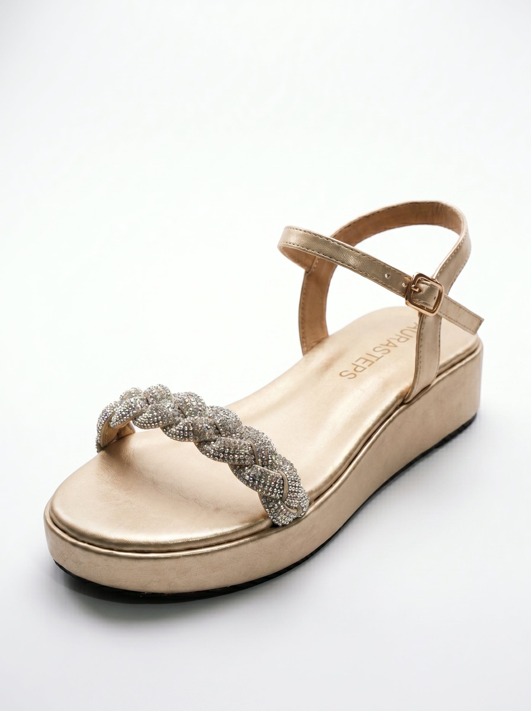 AURASTEPS Aurelia Braided Platform Sandals
