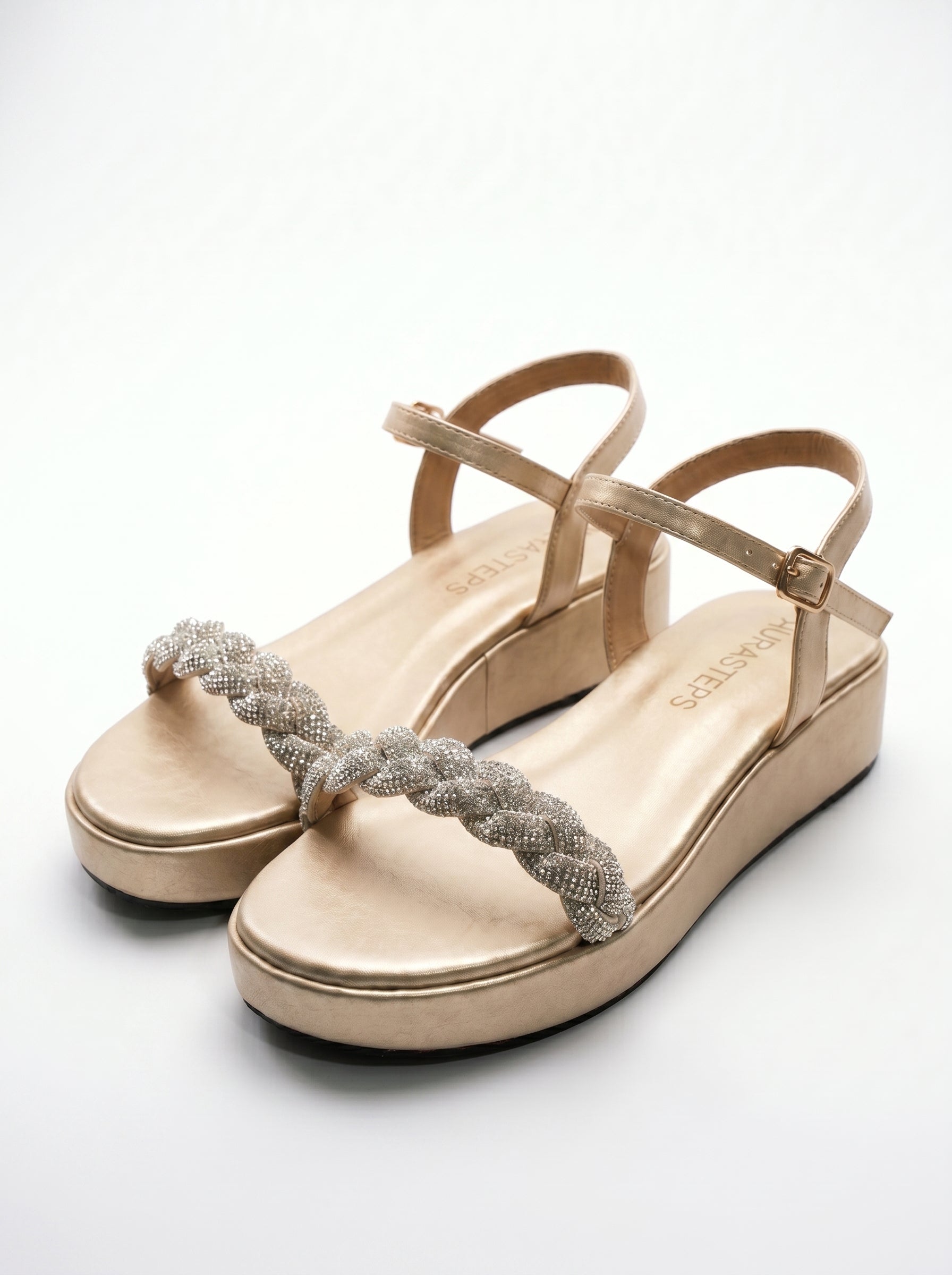 AURASTEPS Aurelia Braided Platform Sandals